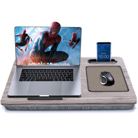 ShoppingAll Lap Desk - Grey-Suitable for laptops (up to 17”), tablets, and phones