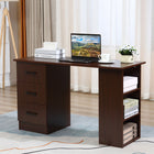 HOMCOM 47.25" Computer Desk with Storage - Walunt-Three drawers and three open shelves for storage and organization 
