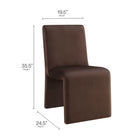 Modway Emory Upholstered Performance Velvet Dining Side Chair - Chocolate-Armless Design
