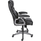 Staples Osgood Bonded Leather High-Back Manager's Chair - Black-Seat-height adjustment lets you set the chair to suit the needs of your body and workspace