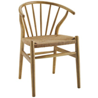 Modway Flourish Spindle Wood Dining Side Chair - Natural-Modern Farmhouse Dining Chair