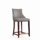 Manhattan Comfort Shubert 22.64" Modern Leatherette Upholstered Counter Stool - Dark Taupe-Weight Capacity: 250 Lbs