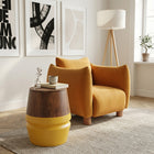 Zuo Meia Accent Chair - Mustard-Dimensions: 31.9" L x 35.8" W x 29.5" H