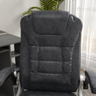 Vinsetto - Chaise de bureau grande taille en tissu microfibre avec accoudoirs relevables-Accoudoirs relevables pour gagner de la place au sol