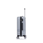 Swiss Traveller Steelara 3-Piece Hardside Luggage Set- Titanium Silver-Dual Glide Tech Wheels: Smooth‑rolling, multi‑directional 4 wheels for effortless manoeuvring through airports and city streets