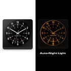 Marathon Large 12-Inch Analog Wall Clock with Auto-Night Light & Silent Sweep - Black/Black (CL030057BK-BK1)-Large easy to read dial can be read from across the room