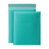 Quality Park Poly Bubble Mailers With Redi-Strip Peel Off Closure - 11" L x 8.25" W - Teal - 8 Pack-You'll receive an 8 pack of 11" L x 8.25" W teal bubble mailers with an easy peel off closure