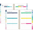 Emily Ley Simplified 2026-27 Weekly/Monthly Planner - 8 ½" x 6" - Happy Stripe - Bilingual-Special pages include The Process of Simplifying, How to Use the Planner, Simplicity Challenge, bucket list