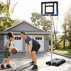 Soozier 7' - 8.5' Height Adjustable Basketball Hoop Stand-Solid steel frame with PVC backboard – it's strong and durable 
