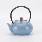 Minimal - Théière en fonte émaillée Minimal - Classic Bleu - 0,6 L-La belle surface émaillée brillante ressemble à de la céramique