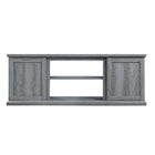 Manhattan Comfort Franklin 60" Traditional TV Stand - Grey-Traditional Barnlike Free Standing TV Stand for Living Room and Bedroom use