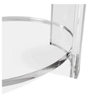 Plata Import Justin Table d'appoint ronde en acrylique 22 po - Transparent-Parfaite pour tout espace de vie moderne
