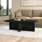 Hudson&Canal Boden 44"W Rectangular Coffee Table - Black Grain-Clean with a soft, dry cloth and no harsh chemicals or abrasive cleaning materials