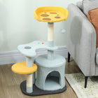 PawHut - Arbre à chat, tour de 31,5 po pour intérieur avec perchoir en peluche - bleu-Design compact pour économiser de l'espace, adapté aux appartements 