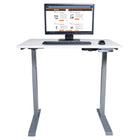 Victor Height Adjustable Compact Full Electric Standing Desk - 3' Wide - White-Cable storage under the tabletop keeps your workspace clean and organized