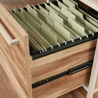 Sauder - La Collection Nova Loft Bureau en L - Finition Kiln Acacia-Cadre en métal laqué pour la durabilité