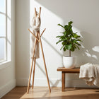 Decent Living Porte-manteaux en bois - Beech-Le design minimaliste s'adapte à toutes les pièces