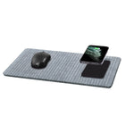 General Supply Goods + Co - Tapis de souris en tissu / suède avec chargeur Qi - Bleu Marin-Tension/courant d’entrée : 5 V/2 A, 9 V/1.8 A