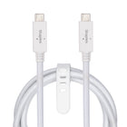 Staples - TECH Câble de chargement USB-C vers USB-C - 3,3 pi - 10Gbps/sec - blanc-Câble tressé pour une durabilité accrue et la prévention des enchevêtrements 