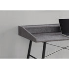 Monarch Specialties 7540 48" Computer Desk - Grey Stone-Look/Black Metal-Finished on all sides for flexible placement anywhere in a home office
