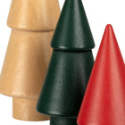 General Supply Goods + Co - Arbres en bois décoratifs - Paquet de 3-Comprend un arbre petit (5 x 9 cm), un arbre moyen (5,5 x 11,5 cm) et un arbre grand (6 x 15,5 cm)