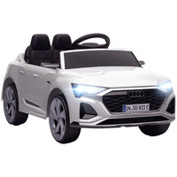 Qaba 12V Audi Q8 Licensed Electric RC Car for Kids - White-Licensed 12V Audi Q8 etron sportback ensures authentic design 