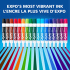 Expo Dry Erase Markers - Low Odour Ink - Chisel Tip - Black - 8 Pack-Versatile chisel tip creates multiple line widths