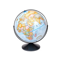 Replogle Eureka 16" Blue Ocean Globe With Black Metal Full Meridan And Metal Base - English-16" diameter globe with detailed uptodate cartography