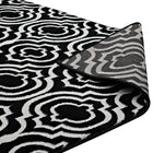 Modway Frame Transitional Moroccan Trellis Area Rug - 5 ft W x 8 ft L - Black/White-High Density / Machine-Woven