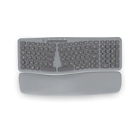 BlueDiamond Ergo Wireless Keyboard with Detachable Wrist Rest - French Layout-Ergonomic Design: Sculpted to support the natural curvature and resting angle of your arms and wrists for a comfortable typing experience