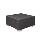 Modway Sojourn Outdoor Patio Sunbrella Ottoman - Canvas/Navy-Powder Coated Aluminum Frame