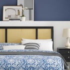Modway Delmare Cane King Headboard - Black-Woven Cane Rattan