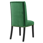 Modway Baron Performance Velvet Dining Chairs - Emerald - 2 Pack-Assembly Required
