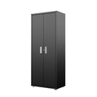 Manhattan Comfort Fortress Modern Garage Cabinet - 30.3" W x 74.8" H - Charcoal Grey-Includes Metal Round Legs Lifted off the Ground