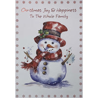 Rosedale Christmas Greeting Cards/Envelopes - 5-1/2" x 8" - To Whole Family - 12 Pack-Premium quality greeting cards