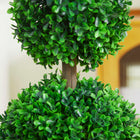 HOMCOM 23.6" Artificial Boxwood Topiary Tree - Green - 2 Pack-Colour: Green 