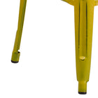 Flash Furniture – Tabouret de bar de 30 po en métal vieilli sans dossier, pour intérieur, jaune (ETBT350330)-Trous de drainage dans le siège