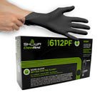 SHOWA - Gants en nitrile durable EBT 4 mil pour contact alimentaire, à usage unique - Noirs - Taille moyenne - Paquet de 100-Biodégradable