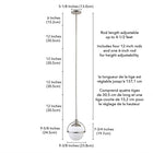 Hudson&Canal - Suspension Cieonna de 24 cm de large avec abat-jour en verre - Nickel brossé/lait blanc-Dimensions du produit : 9,38" L x 9,38" l x 9,38" H