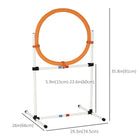 PawHut - Équipement d’agilité pour chien 2-en-1, saut de pneu obstacle d’entraînement-Léger pour une installation rapide et facile et un rangement pratique 