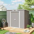 Outsunny 7' x 4' Lean to Garden Shed with Foundation Kit-Air vents to keep storage metal shed inside fresh and aerated
