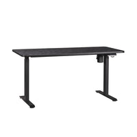 Sauder Miscellaneous Office Adjustable Height Desk - Black-Electric height adjustment from 28.35" to 47" – perfect for any stature or working position
