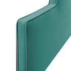 Modway Dawn Performance Velvet King/California King Headboard - Teal-Dense Foam Padding