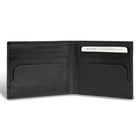 Champs Iconic Leather Bi-Fold Wallet - Black/Black-Double Bill compartment
