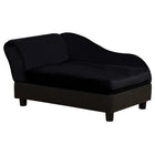 PawHut Sponge Cushioned Pet Sofa Couch with Storage - Black-Modern design pet sofa covered with plush fabric is ideal for small dogs and cats 