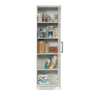 Sauder HomePlus Storage Cabinet - Soft White-Adjustable levelers at the base provide stability over uneven surfaces