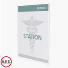 Deflecto Superior Image Cubicle Sign Holde - Portrait - 8 1/2"W x 11"H - Clear-Inserts load from the top