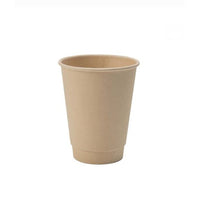 Eco-Packaging - Gobelets à double paroi en bambou - 12 oz - Paquet de 500-Fabriqué en fibre de bambou de première qualité et doublé de PE