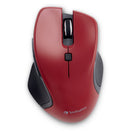 Souris USB-C Blue LED sans fil de Verbatim - Rouge-Forme ergonomique - la souris tient bien sous la main et peut être utilisée confortablement pendant des heures