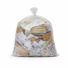 Globe Commercial Strong Can Liner Garbage Bag - 35" x 50" - Clear - 125 Pack-Made in Canada